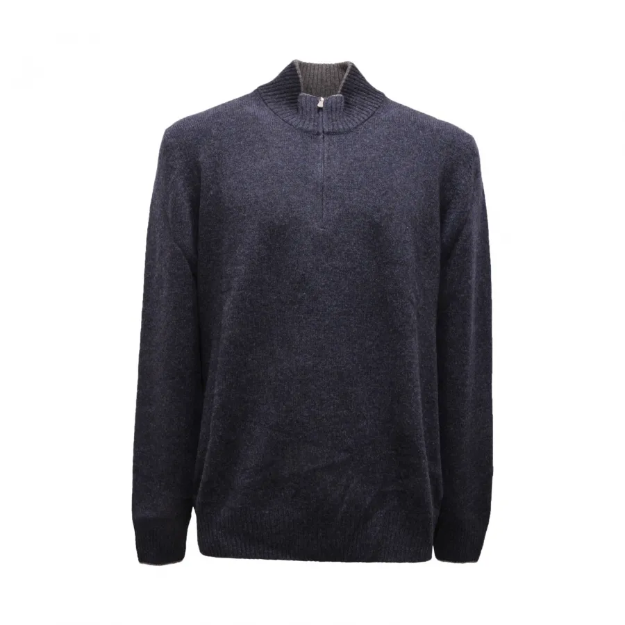 1672AZ MAGLIONE UOMO GRAN SASSO MAN HALF ZIP SWEATER