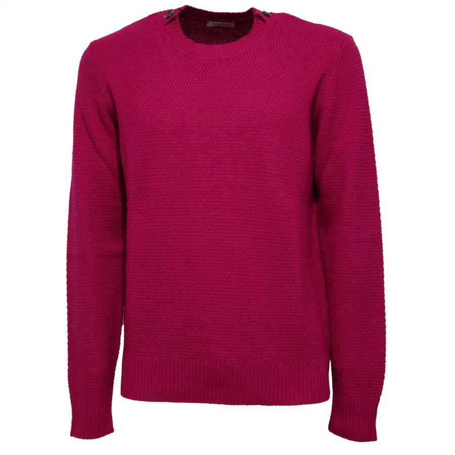 7851K maglione uomo PAOLO PECORA wool fuxia sweater man