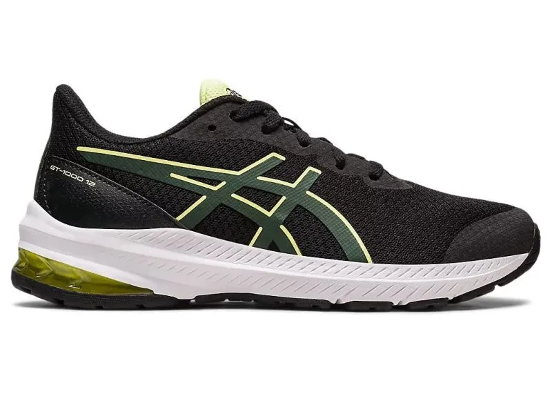ASICS GT-1000 12 GS Black/Rain Forest scarpa running ragazzo antipronazione
