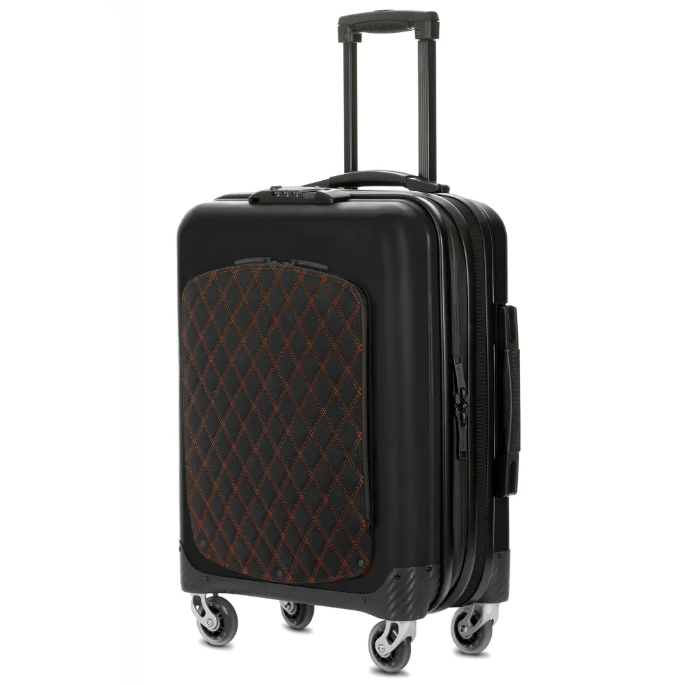 Avvenice - Aura - Trolley in Fibra di Alluminio e Carbonio - Nero - Handmade in Italy - Exclusive Luxury Collection