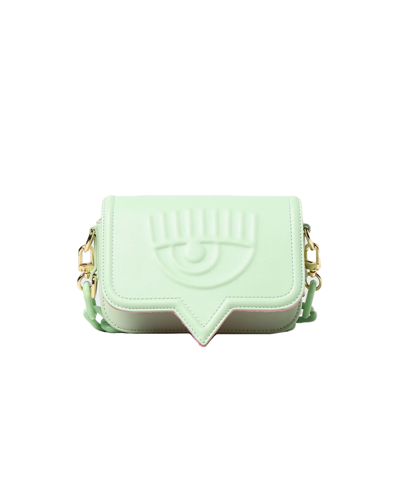 Borsa tracolla Eyelike Small verde lime cream