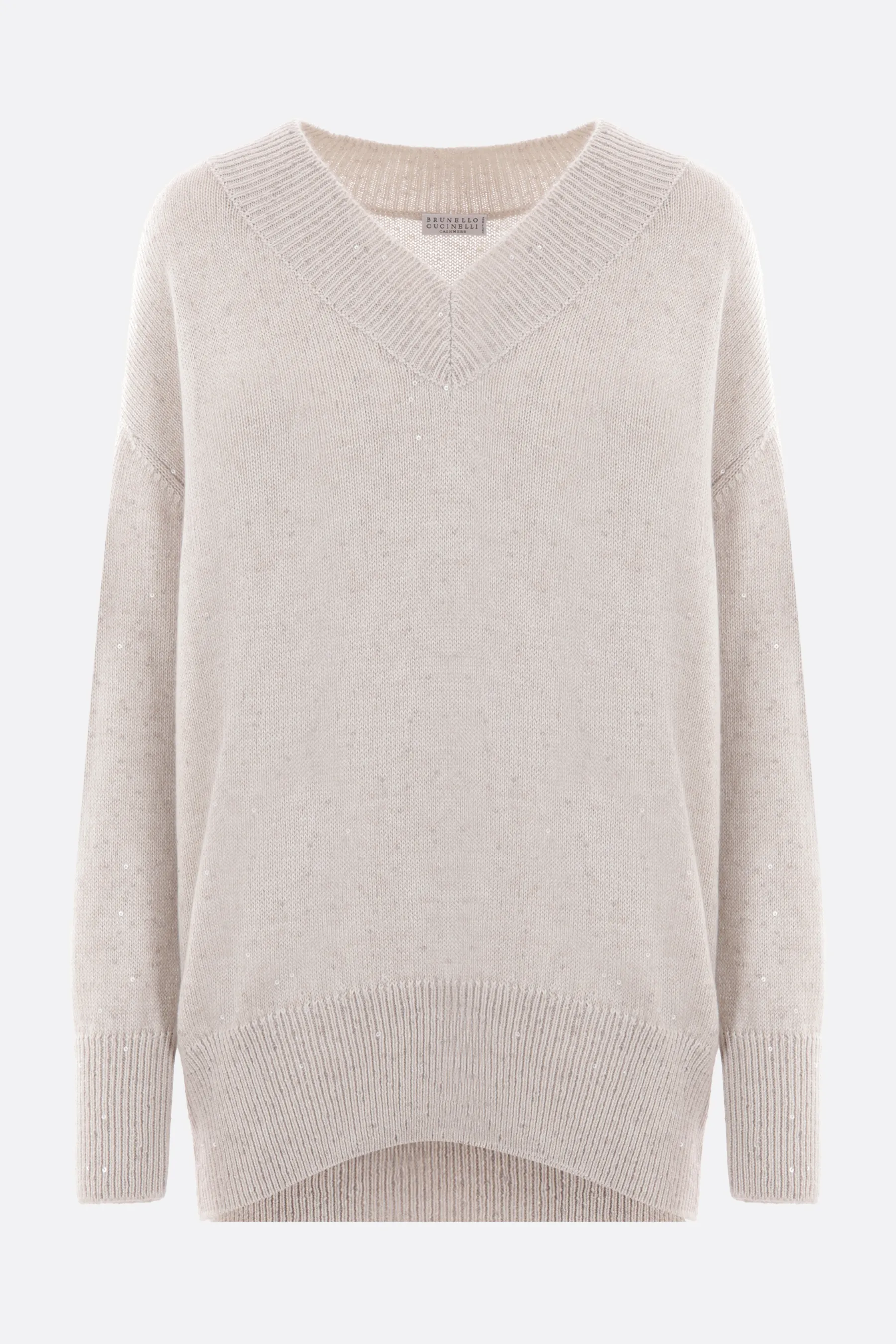 BRUNELLO CUCINELLI pullover in cashmere e seta con paillettes 