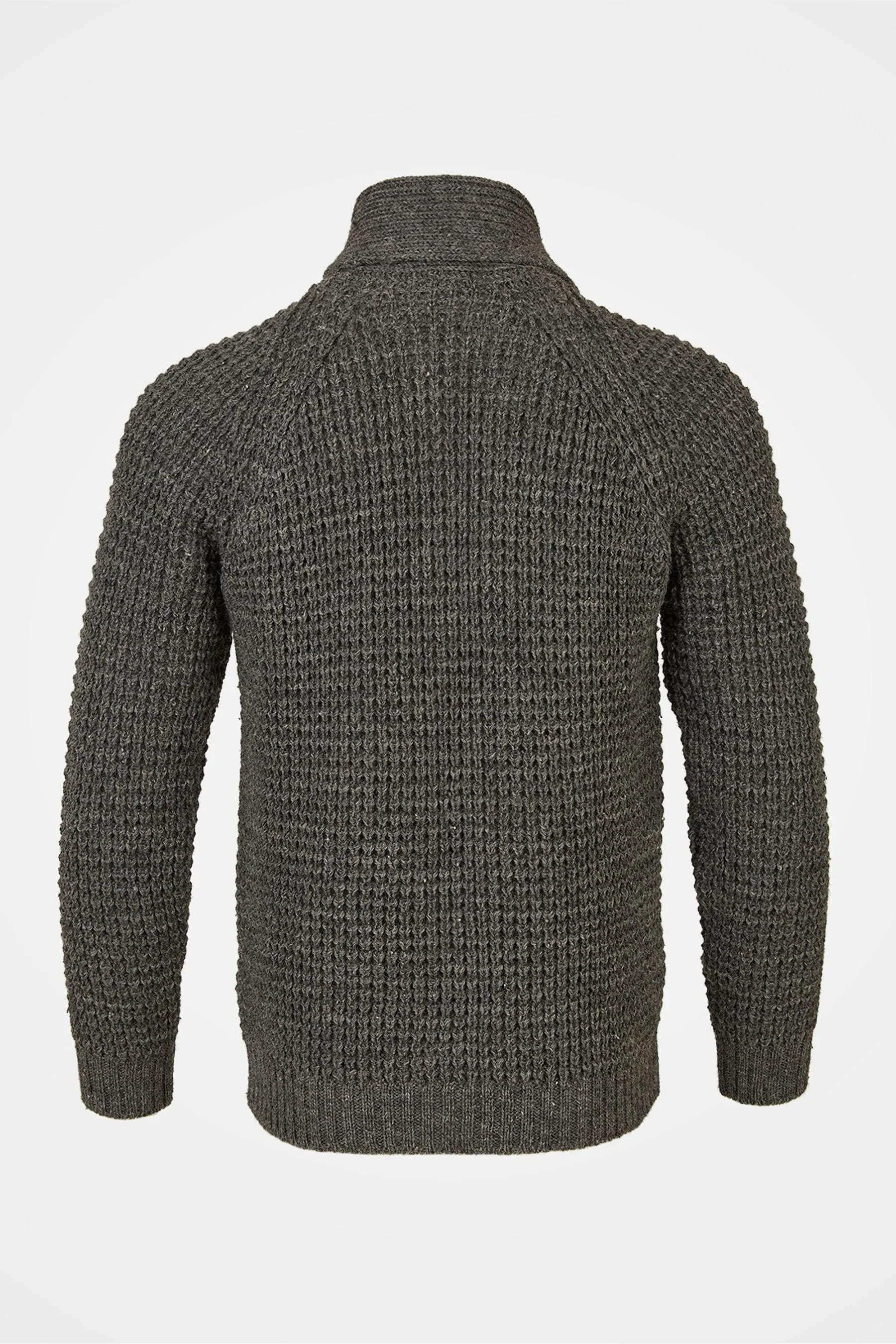 Celtic & Co. - Cardigan blu uomo a nido d'ape