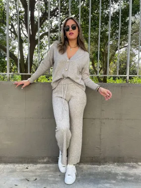 Coordinato 2 pezzi con cardigan bottoni gioiello