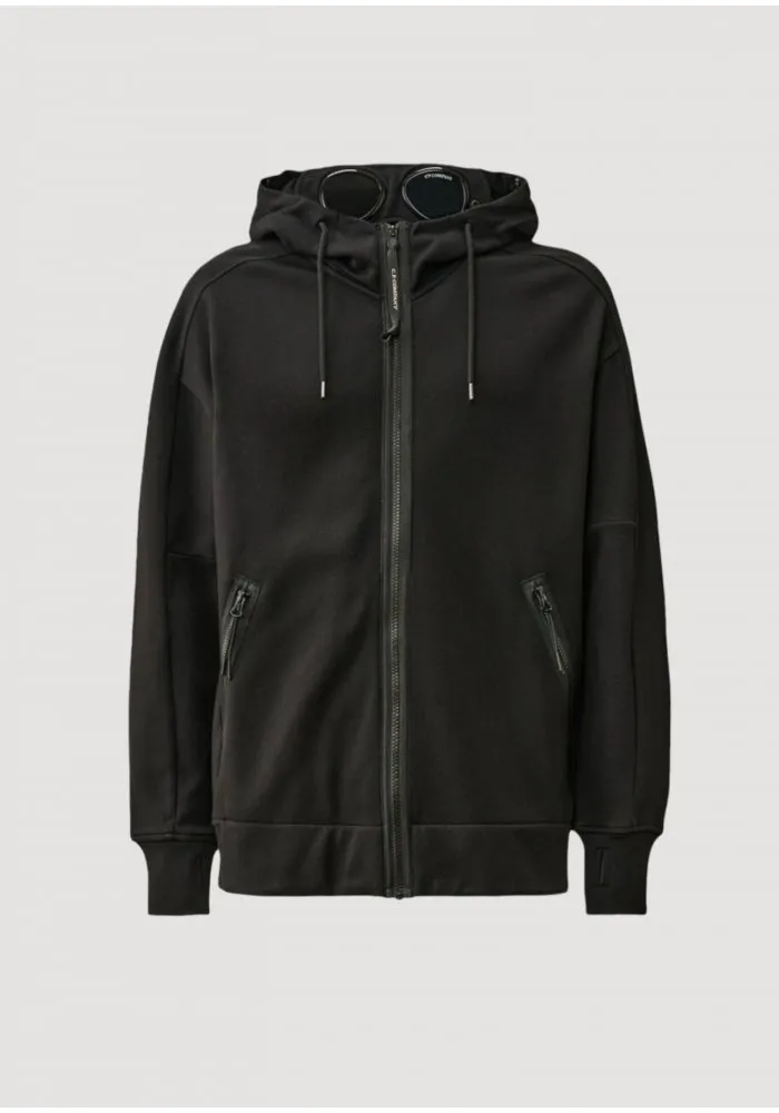 CP COMPANY Diagonal Raised Fleece Goggle Zipped Hooded Sweatshirt