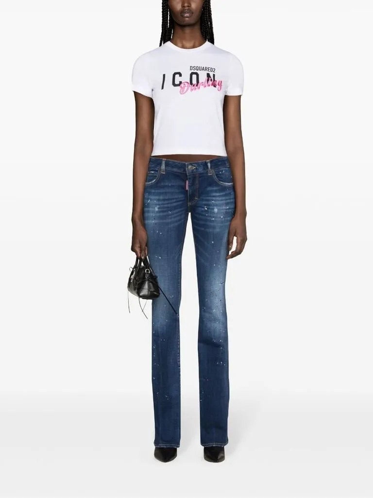 dsquared2 T-shirt motivo slogan
