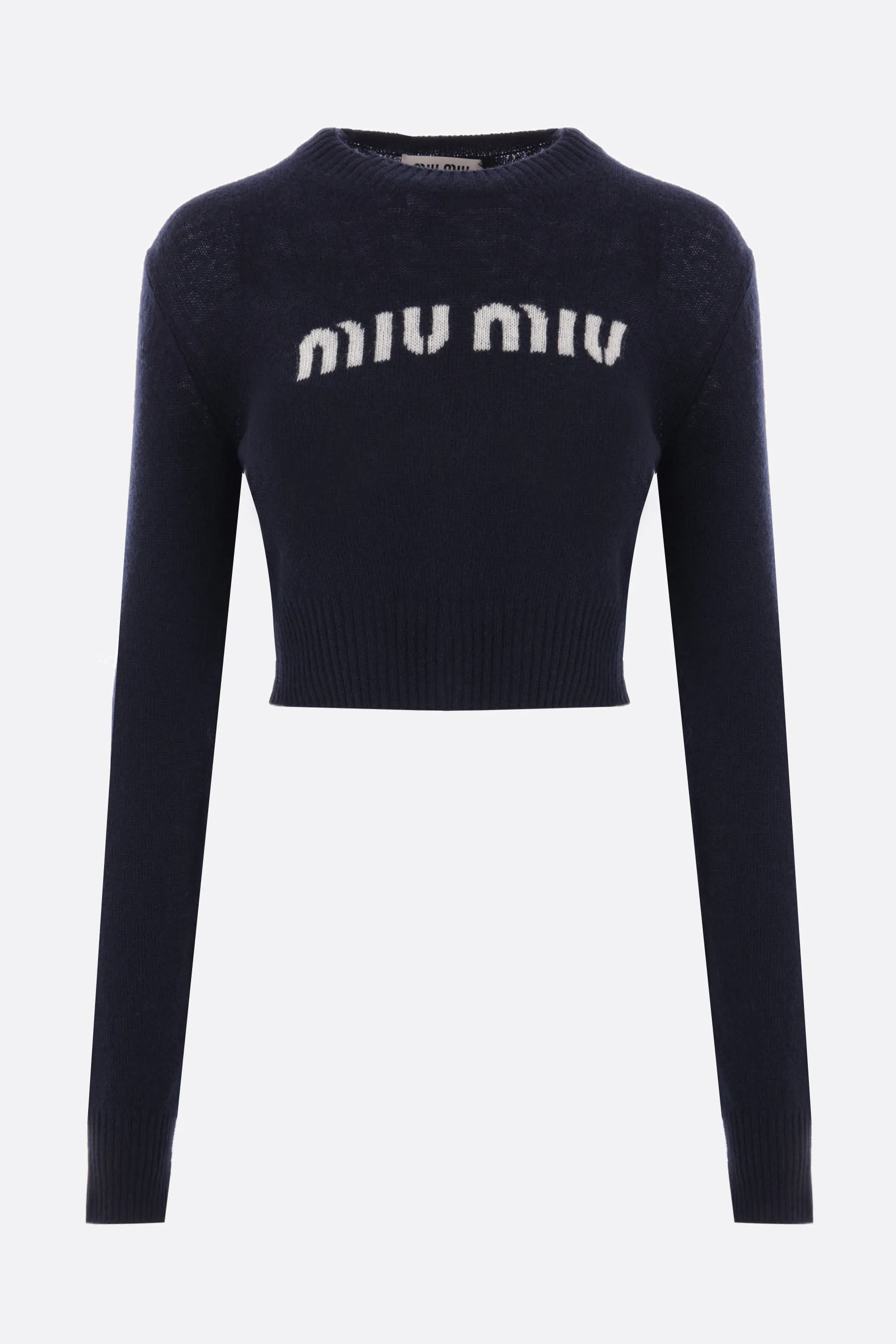  MIU MIU pullover cropped in lana e cashmere 