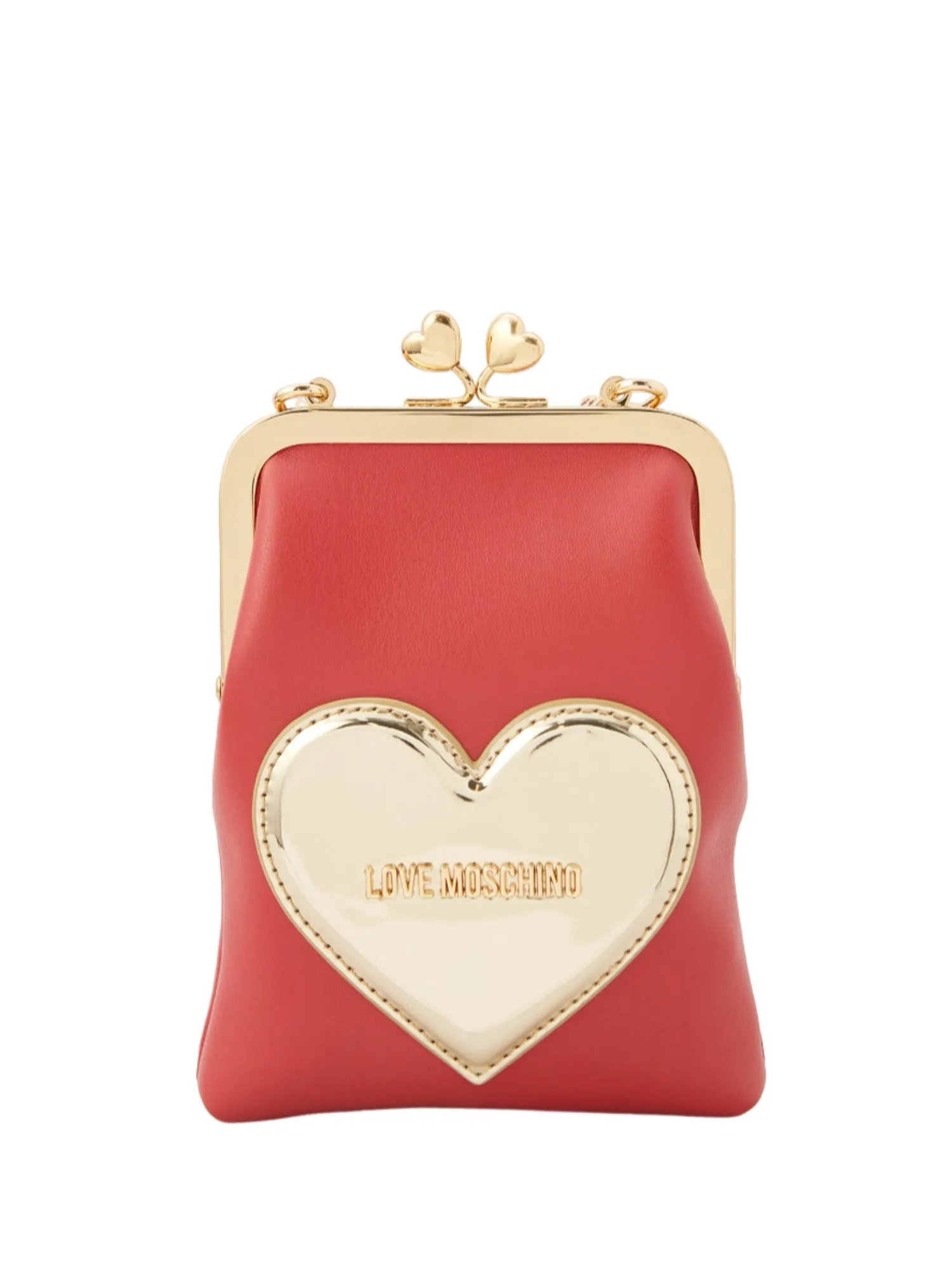 Moschino Love borsa portafogli clic clac con tracolla rosso