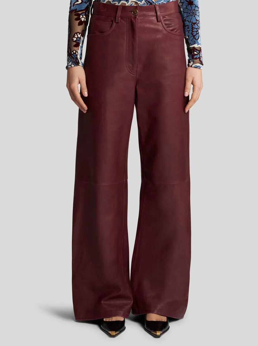 PANTALONI BAGGY IN NAPPA
