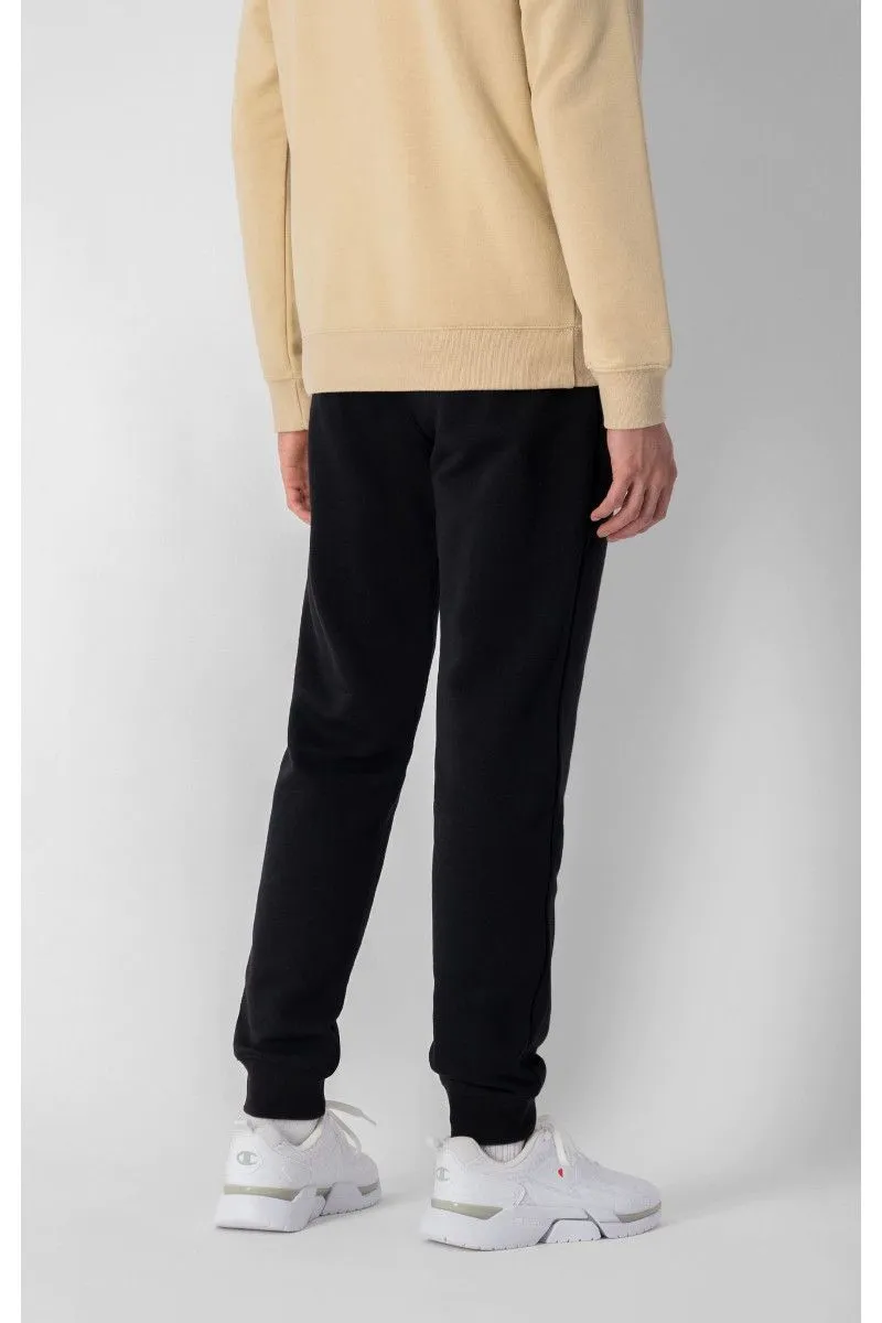 Pantaloni da tuta con orlo in costina uomo Nero