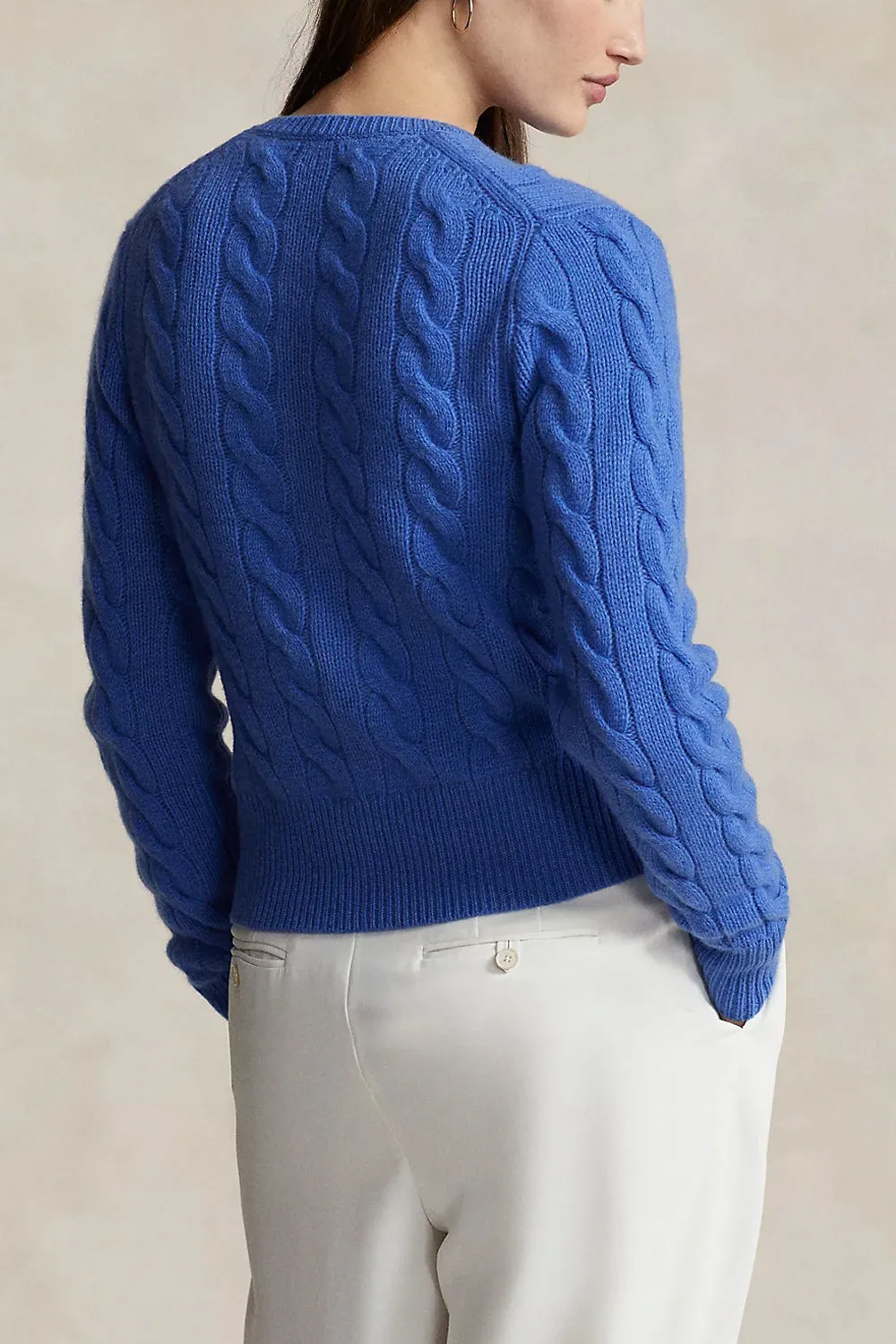 POLO RALPH LAUREN Cardigan a trecce in lana e cashmere