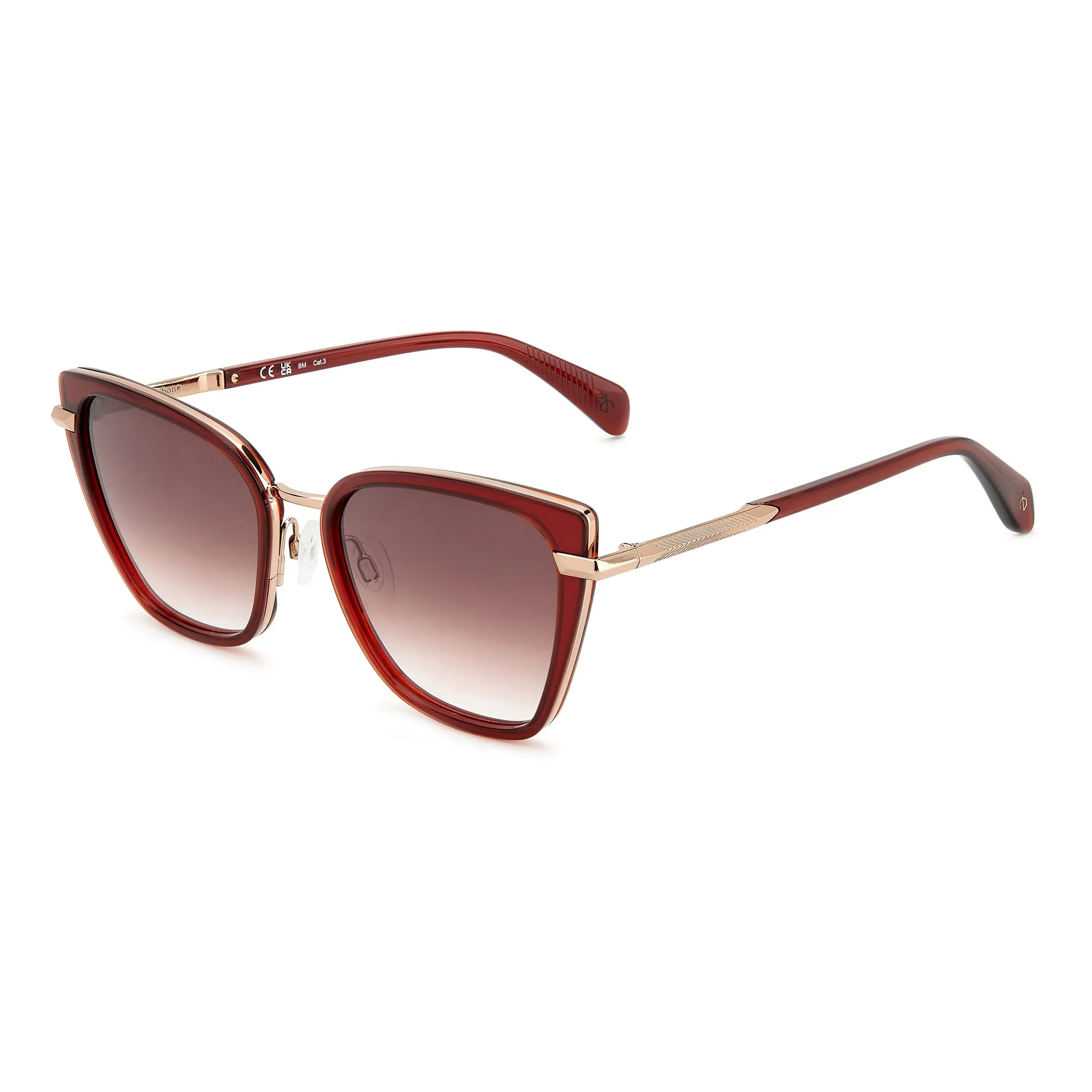   Rag&Bone RNB1057/G/S - LHF 3X Borgogna | Occhiale Da Sole Donna 