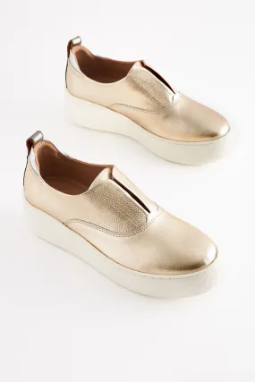 Signature Forever® Comfort Leather Chunky Wedge Platform Scarpe da ginnastica    
