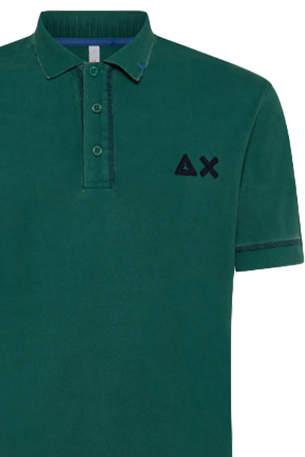 SUN68 Polo solid stritching