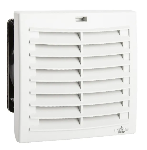 Ventilatore con filtro STEGO 124 x 124mm, 24 V c.c., 56m³/h, rumorosità 58dB